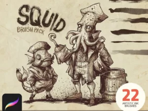 squid brush pack for procreate 78267