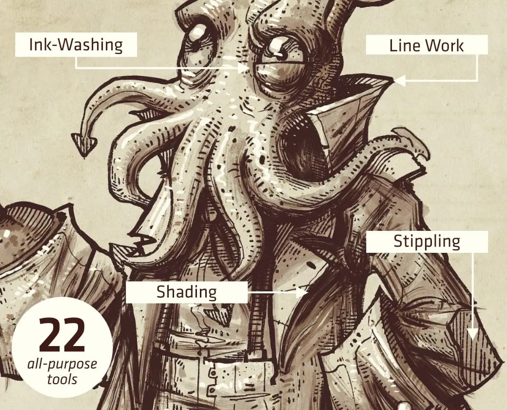 Squid Brush Pack for Procreate 4 squid brush pack for procreate4 78197