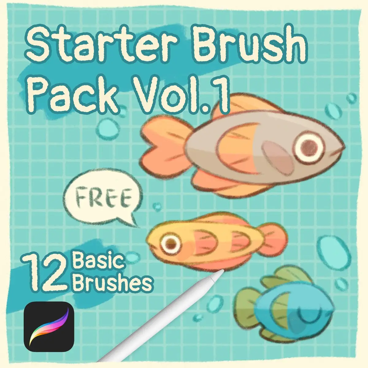 Starter Brush Pack FREE Procreate Brushes