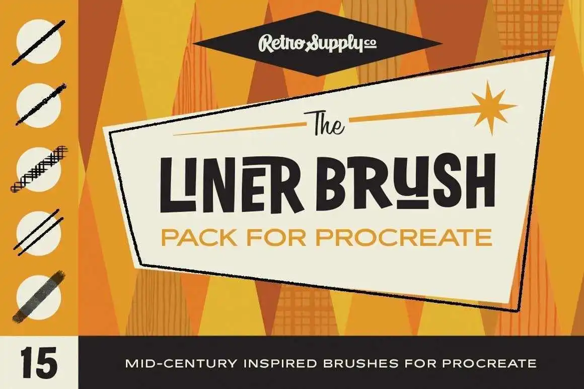 The Complete Mid-Century Brush Collection for Procreate 47 the complete mid century brush collection for procreate04 76393