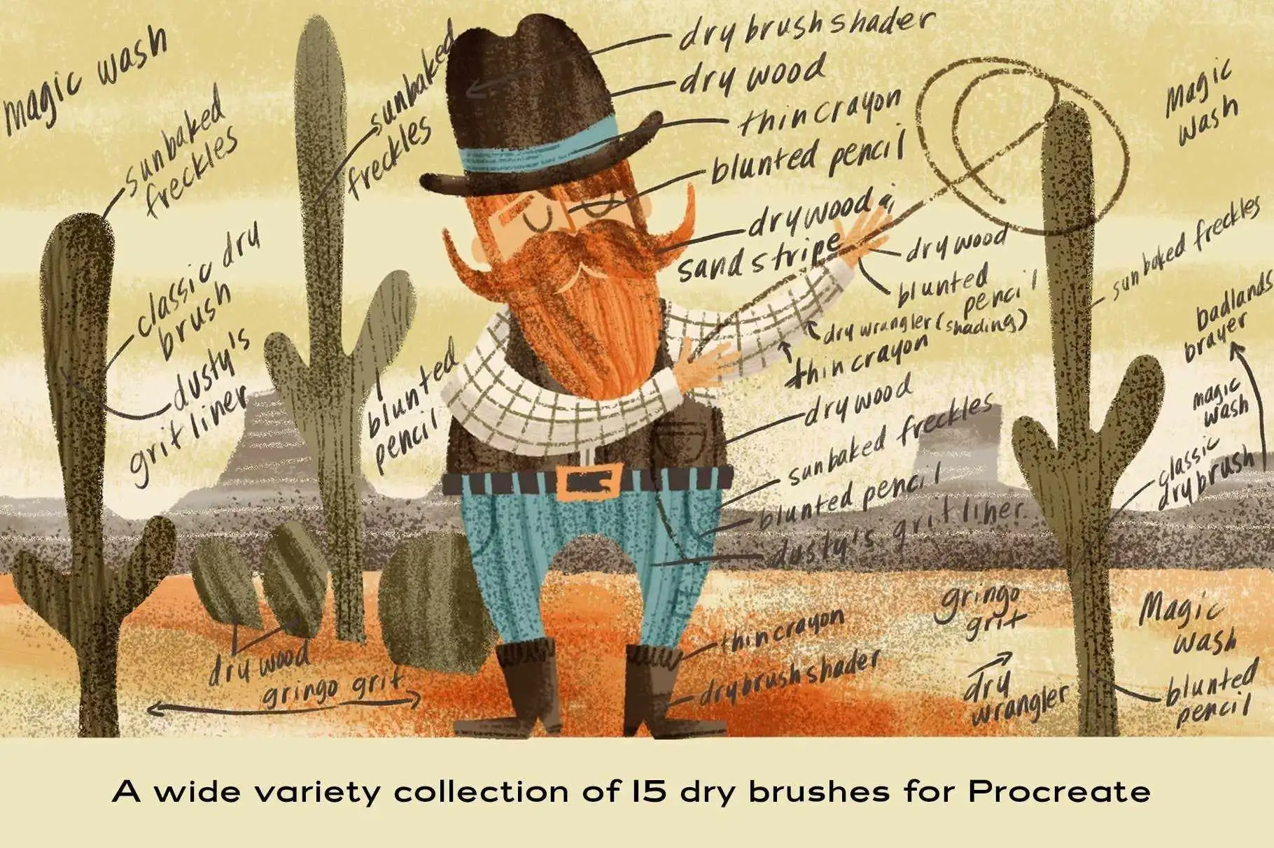 The Complete Mid-Century Brush Collection for Procreate 39 the complete mid century brush collection for procreate13 76402