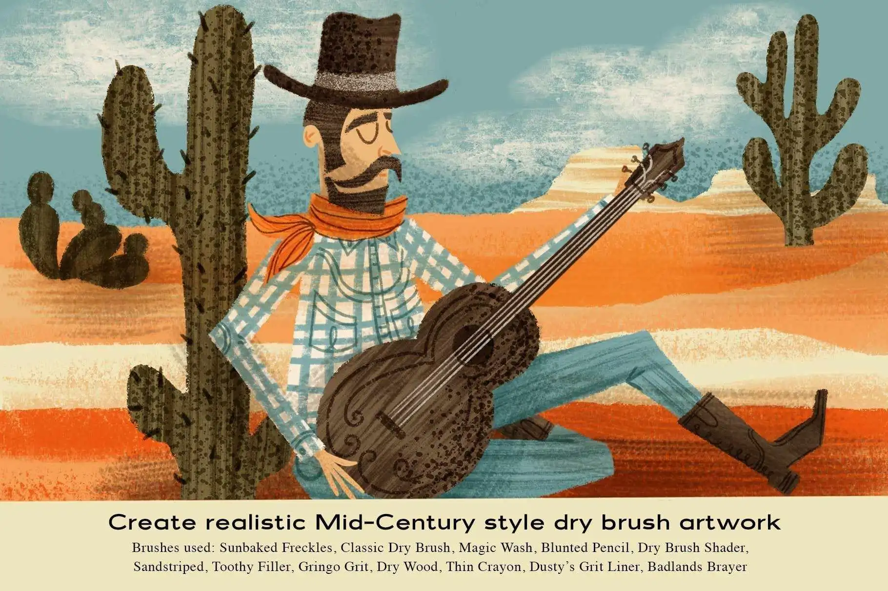 The Complete Mid-Century Brush Collection for Procreate 36 the complete mid century brush collection for procreate16 76405