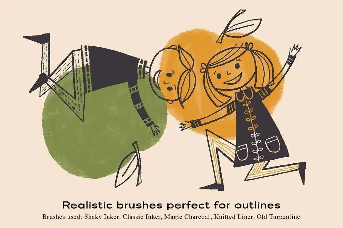 The Complete Mid-Century Brush Collection for Procreate 32 the complete mid century brush collection for procreate20 76409