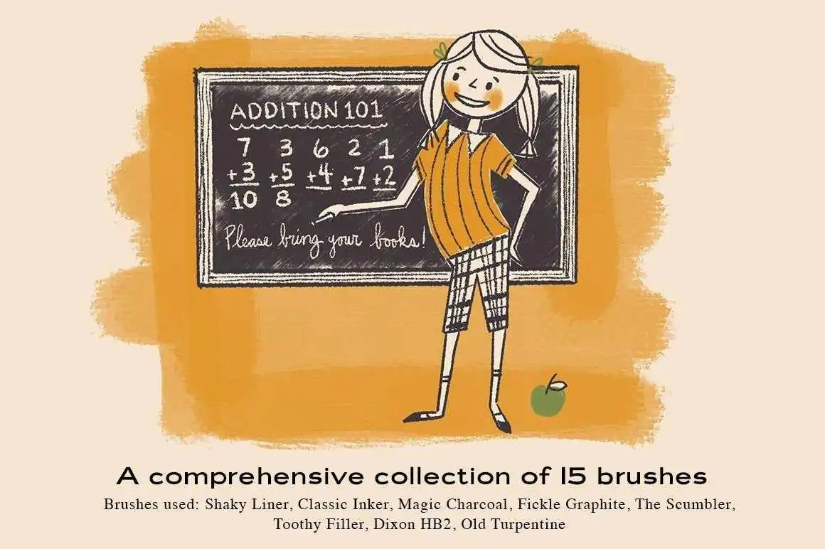 The Complete Mid-Century Brush Collection for Procreate 28 the complete mid century brush collection for procreate24 76413