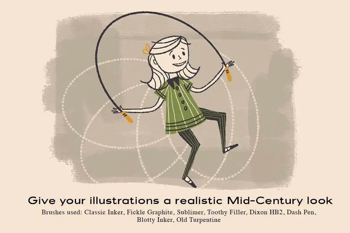 The Complete Mid-Century Brush Collection for Procreate 27 the complete mid century brush collection for procreate25 76414