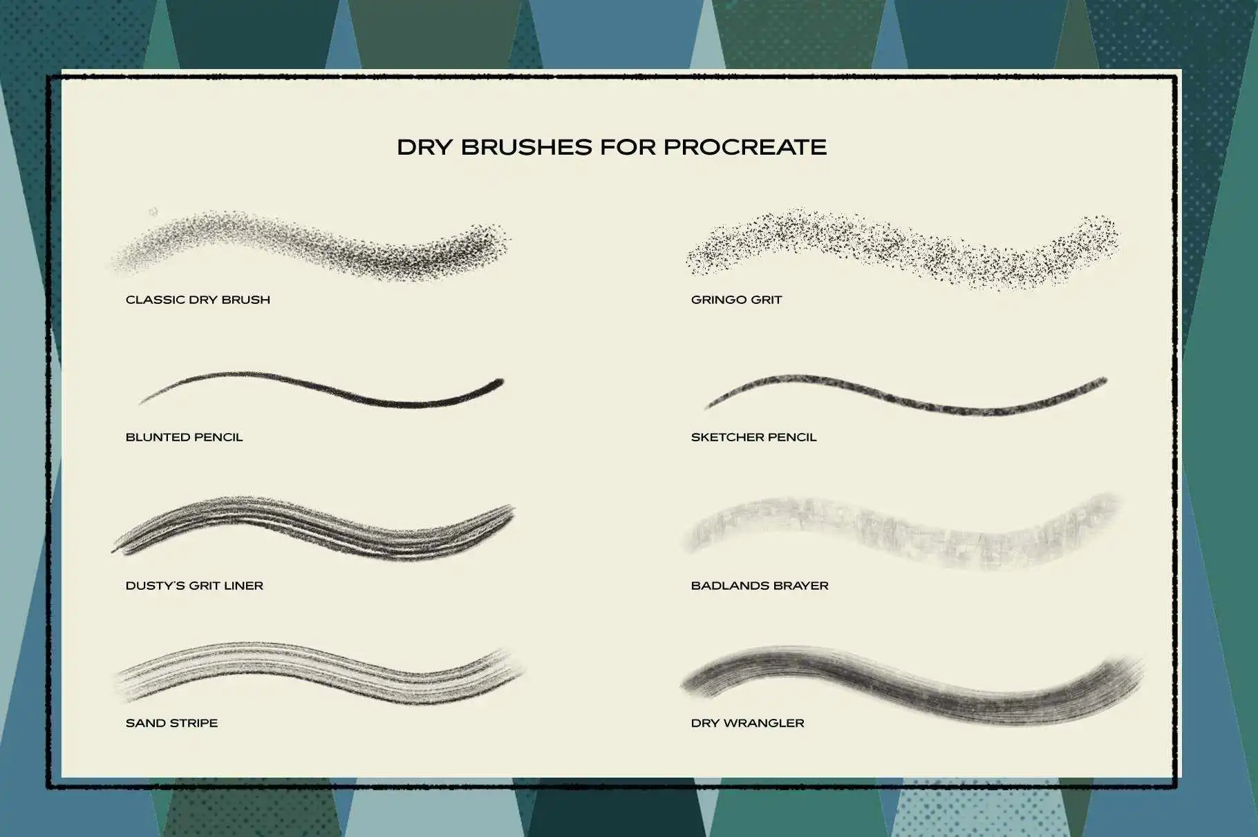 The Complete Mid-Century Brush Collection for Procreate 19 the complete mid century brush collection for procreate34 76423