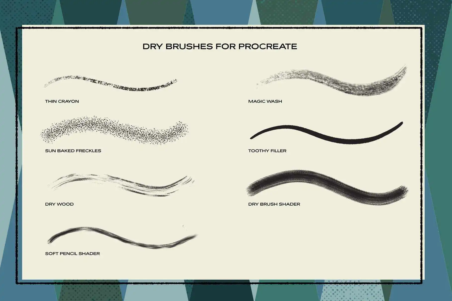 The Complete Mid-Century Brush Collection for Procreate 18 the complete mid century brush collection for procreate35 76424