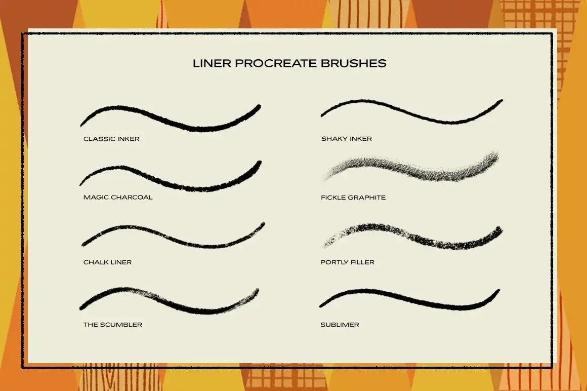 The Complete Mid-Century Brush Collection for Procreate 17 the complete mid century brush collection for procreate36 76425