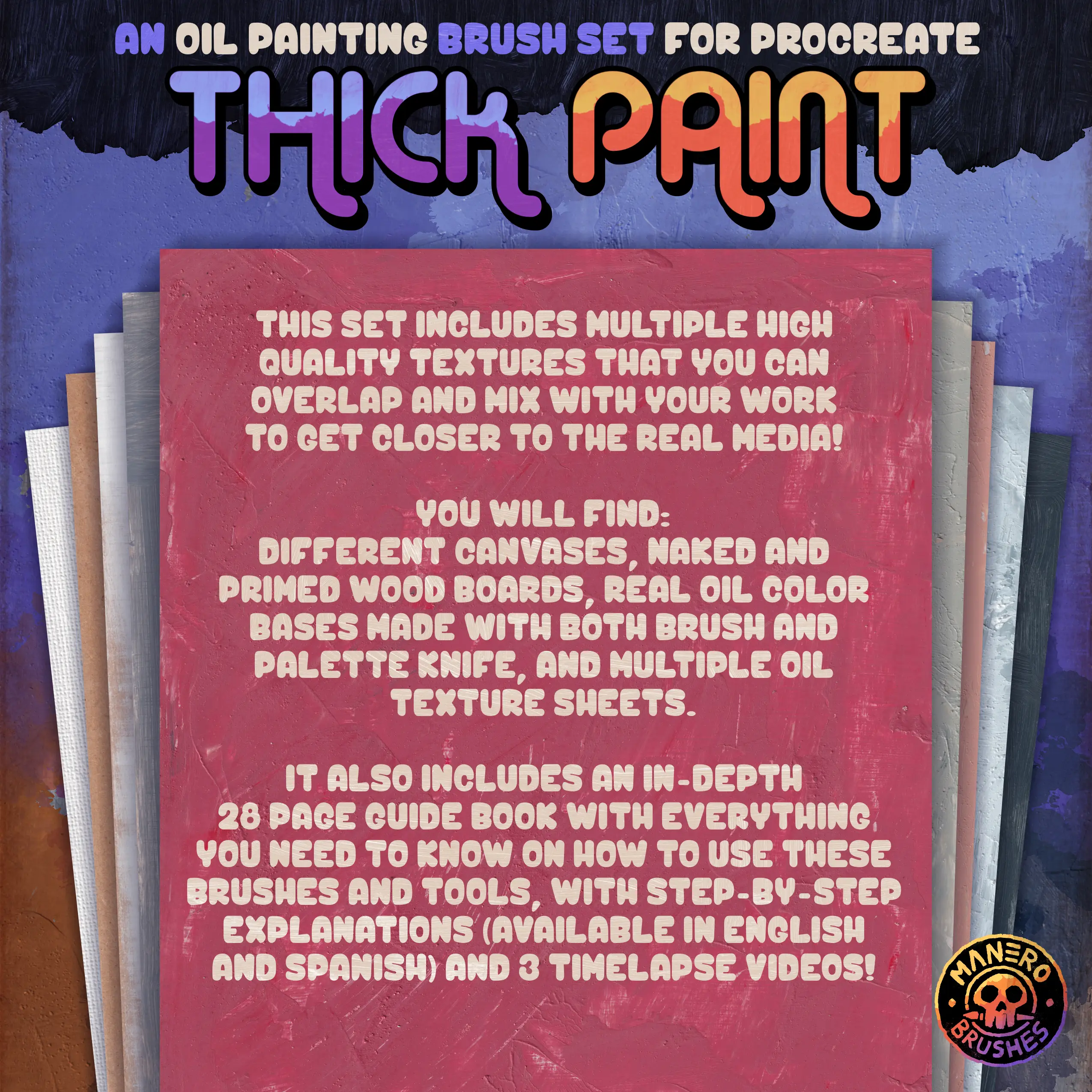 Thick Paint An Oil Painting Brush Set for Procreate 6 thick paint an oil painting brush set for procreate03 78947