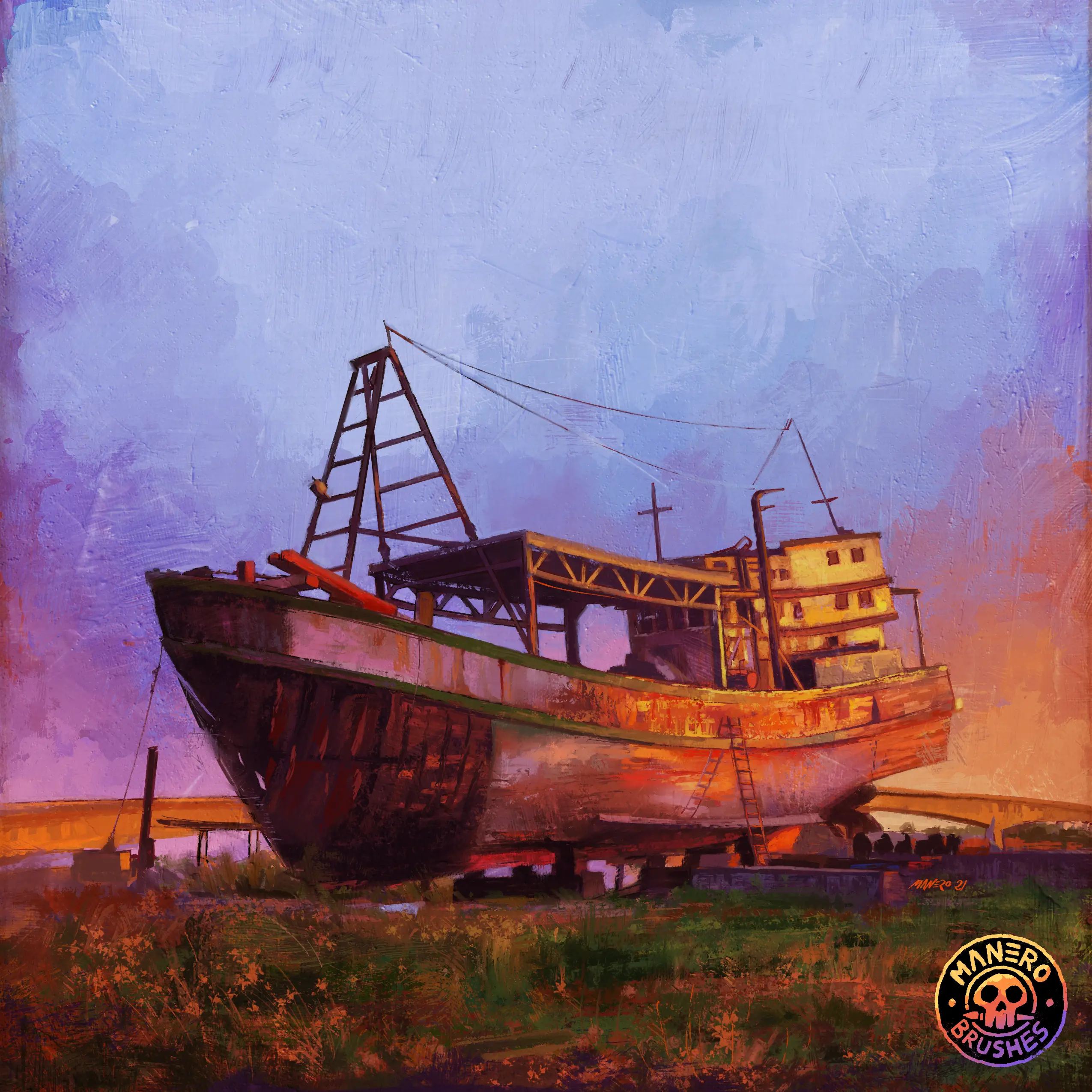 Thick Paint An Oil Painting Brush Set for Procreate 9 thick paint an oil painting brush set for procreate06 78940