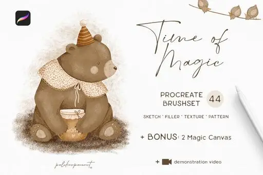 Time of Magic - texture brushes and canvases for Procreate 9 time of magic texture brushes and canvases for procreate01 81093