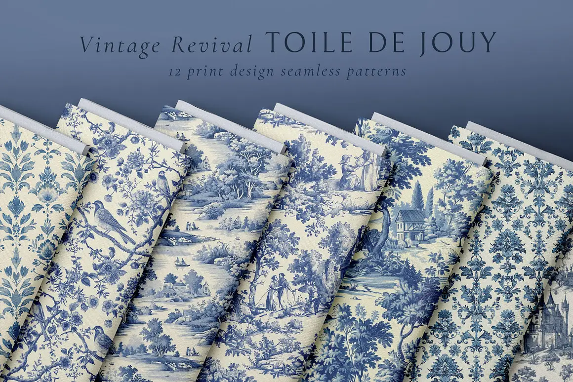 Toile de Jouy Print Design Patterns - 1 14 toile de jouy print design patterns 102 80643