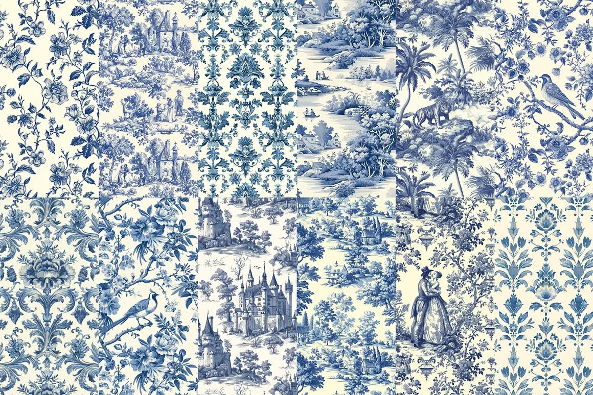Toile de Jouy Print Design Patterns - 1 3 toile de jouy print design patterns 103 80840