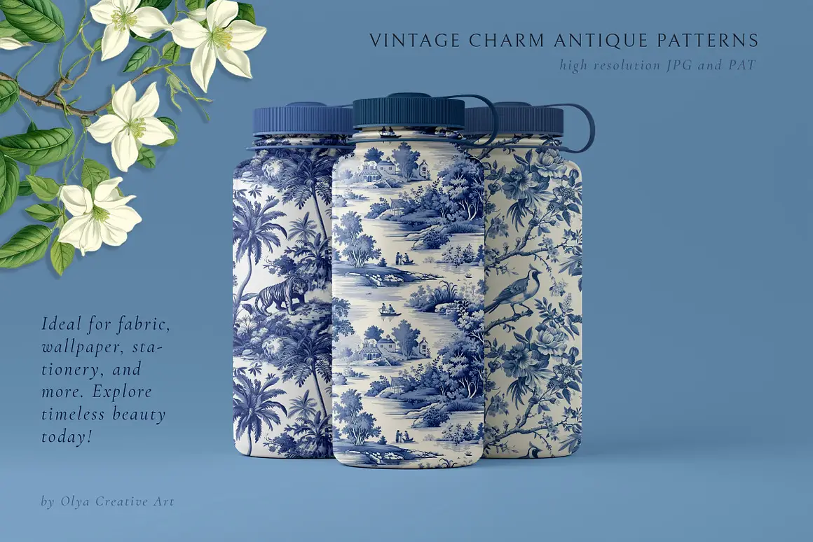 Toile de Jouy Print Design Patterns - 1 21 toile de jouy print design patterns 108 80332