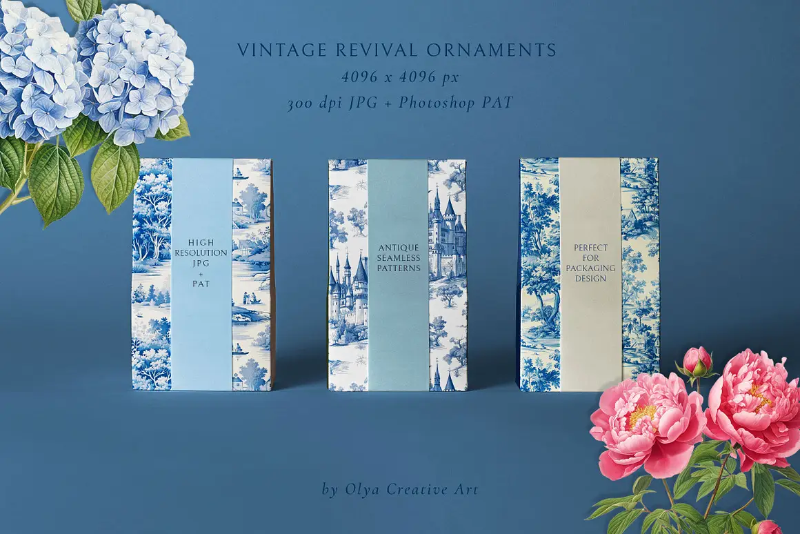 Toile de Jouy Print Design Patterns - 1 23 toile de jouy print design patterns 109 80312