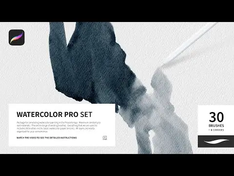 Watercolor Pro Set for Procreate