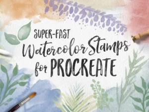 watercolor stamps for procreate 77398