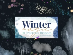 winter magic brushes for procreate 77368