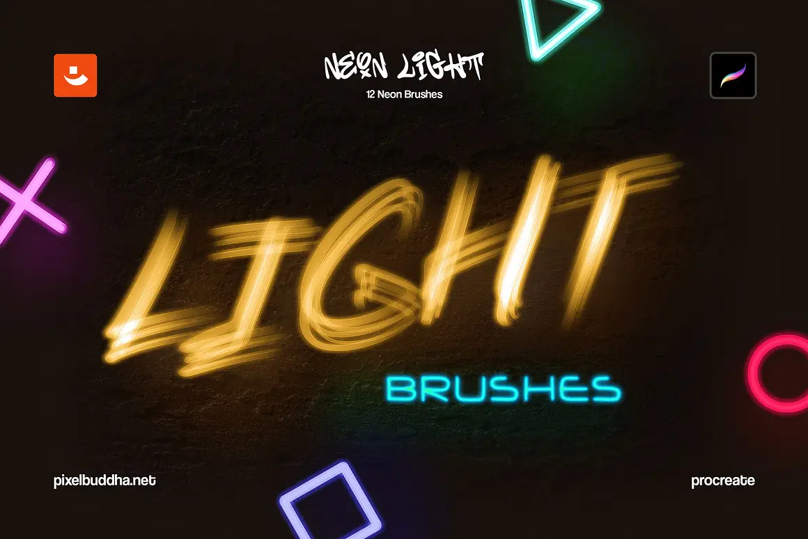 Neon Light Procreate Brushes 8 neon light procreate brushes1 81563