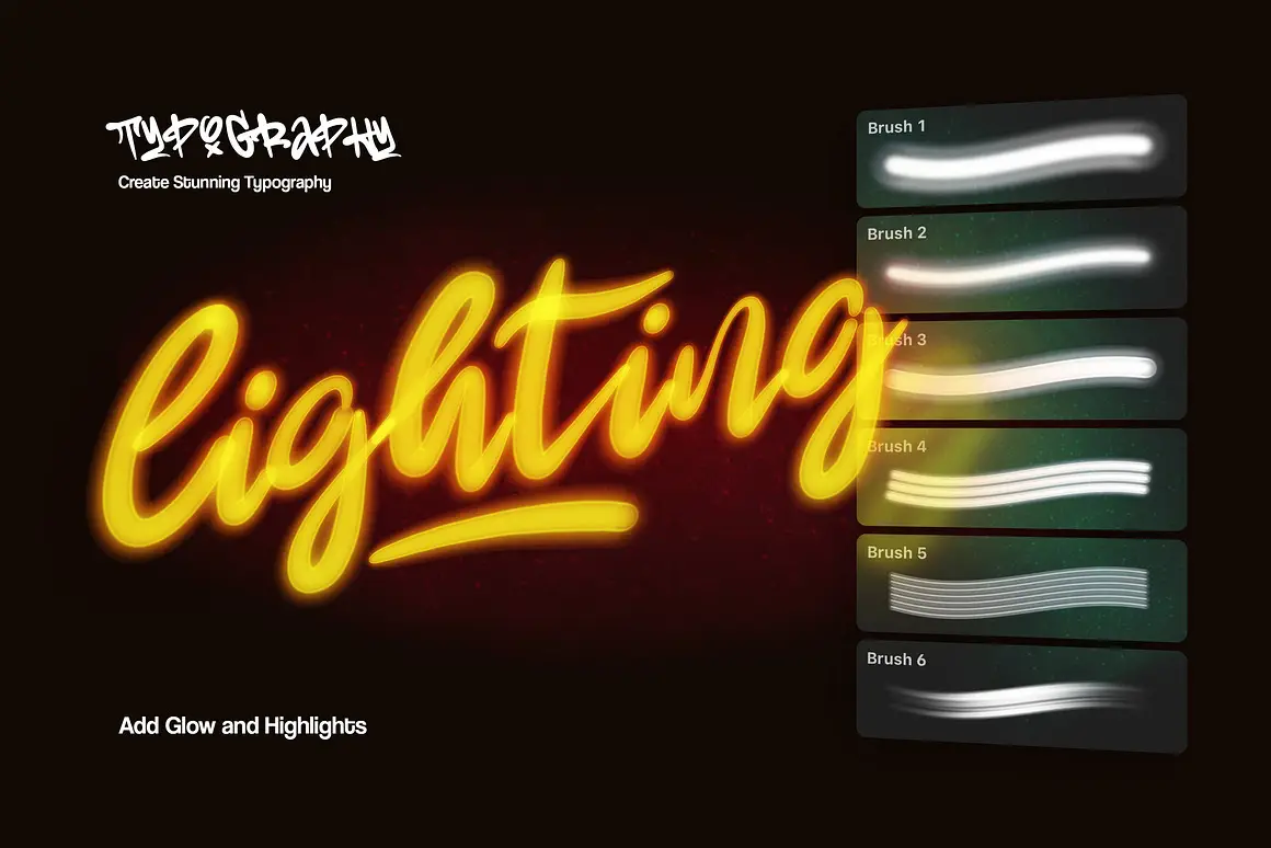 Neon Light Procreate Brushes 5 neon light procreate brushes4 81566
