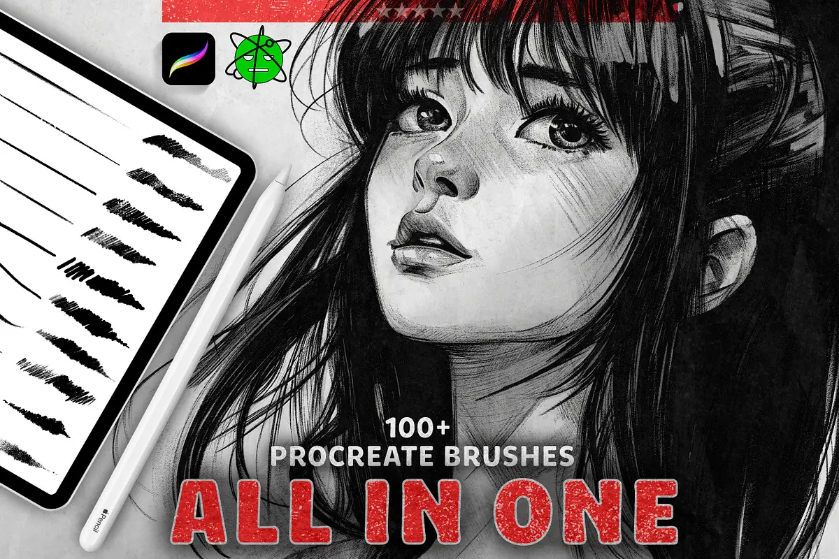 All In One Procreate Brush Set 5 all in one procreate brush set1 84074
