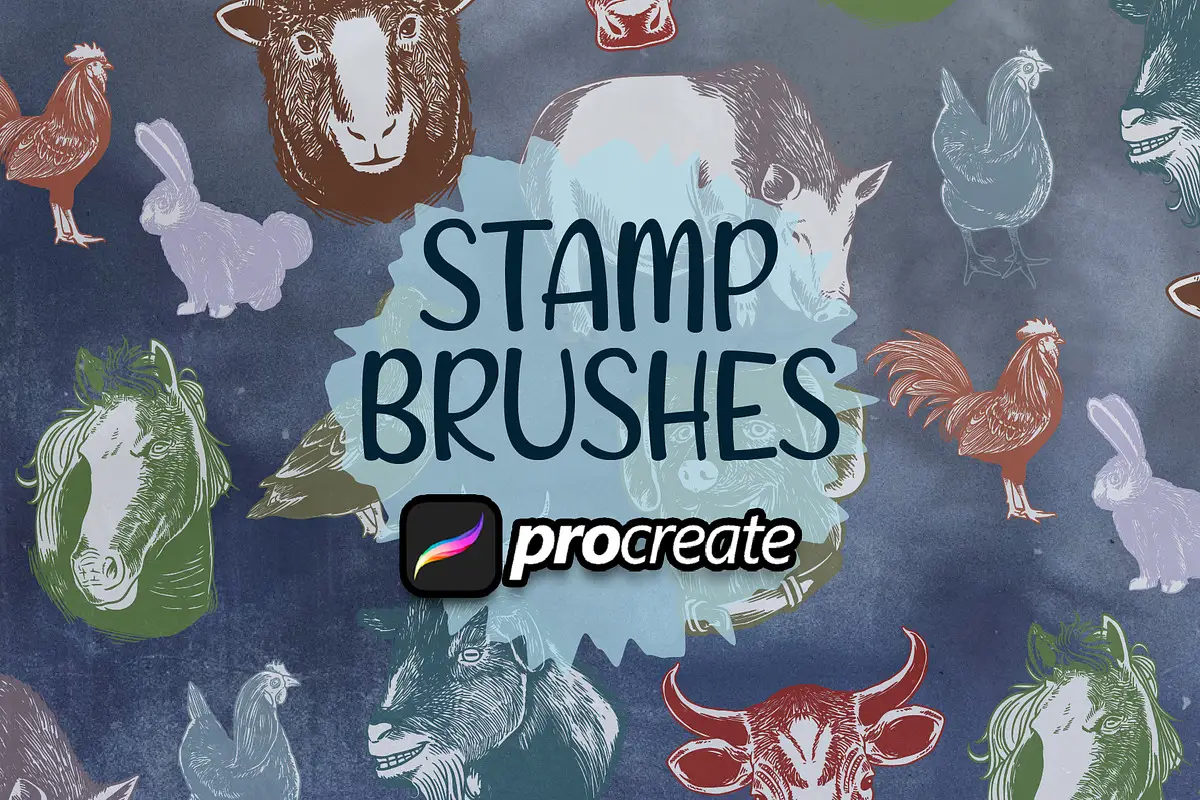 Animal head stamp brushes procreate 3 animal head stamp brushes procreate (2) 82986