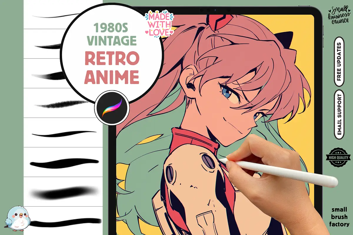 Anime Nostalgia Retro Brushes 8 anime nostalgia retro brushes01 82595
