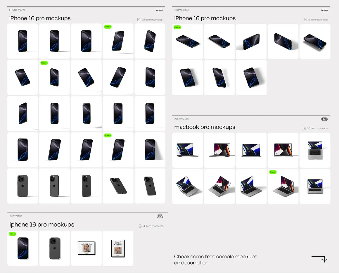 Apple device mockups v2 Free Download