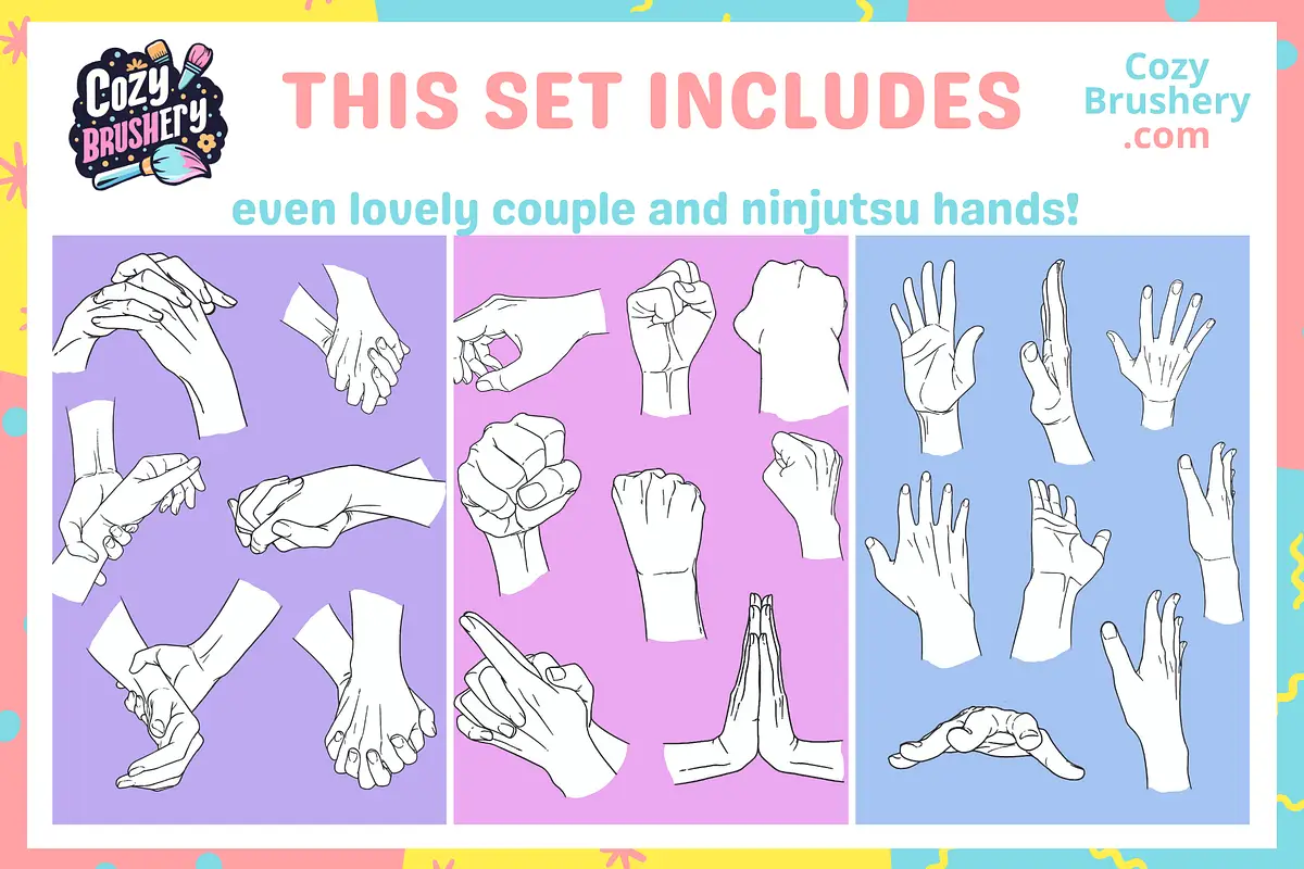 Character Hand Stamps Procreate 3 character hand stamps procreate4 82554
