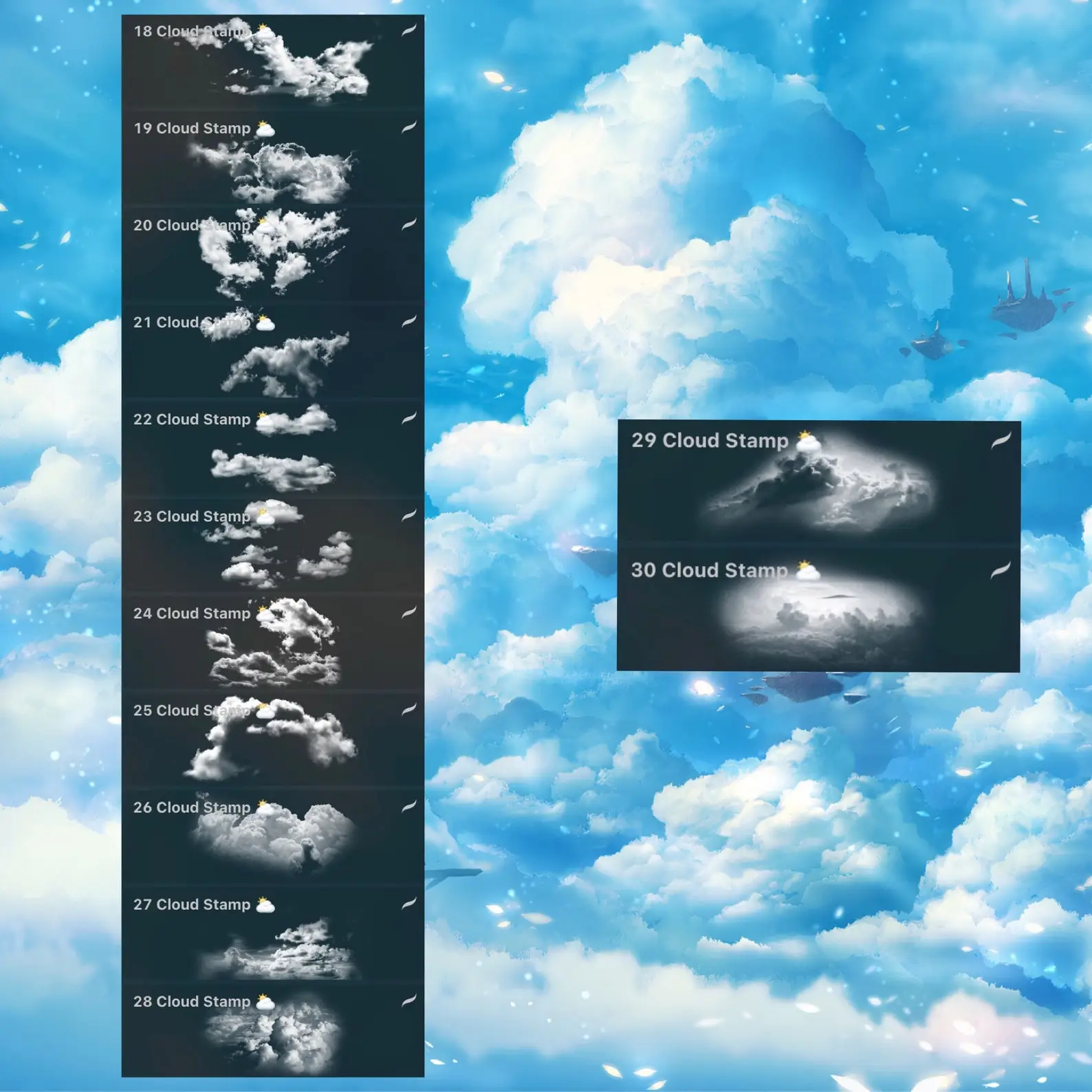 Cloud V2 BrushSet procreate stamp 5 cloud v2 brushset procreate stamp (3) 82121