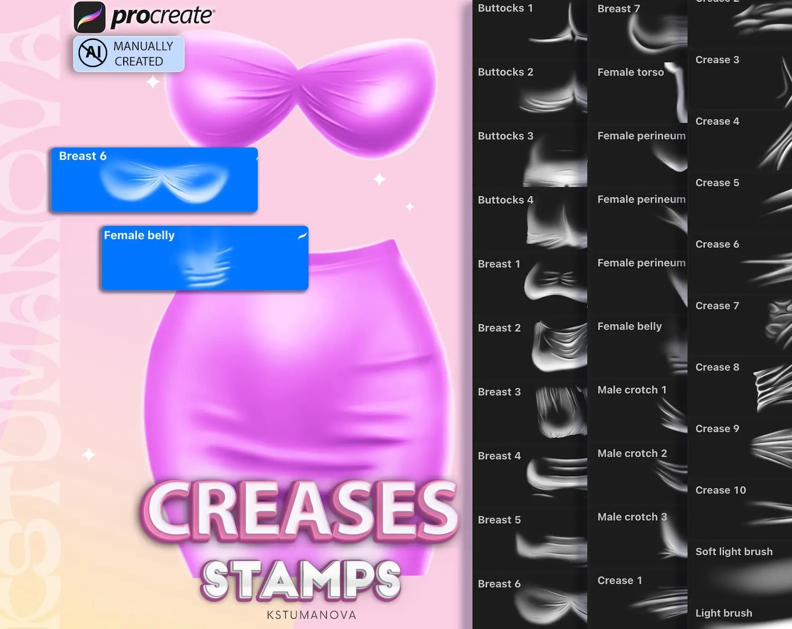 Creases Fashion Stamps Brushes Procreate
