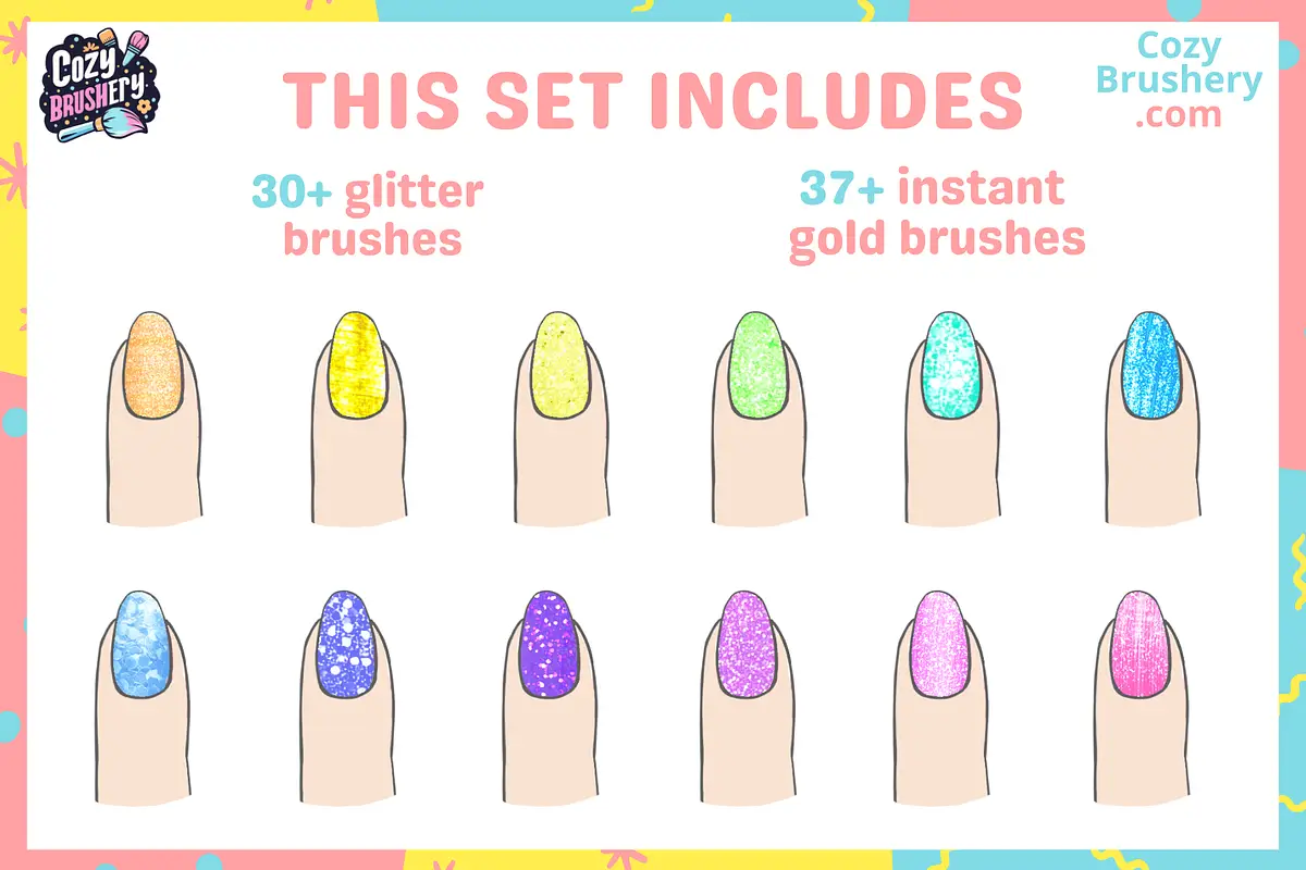 Fun Manicure Procreate Brushes 4 fun manicure procreate brushes4 82309