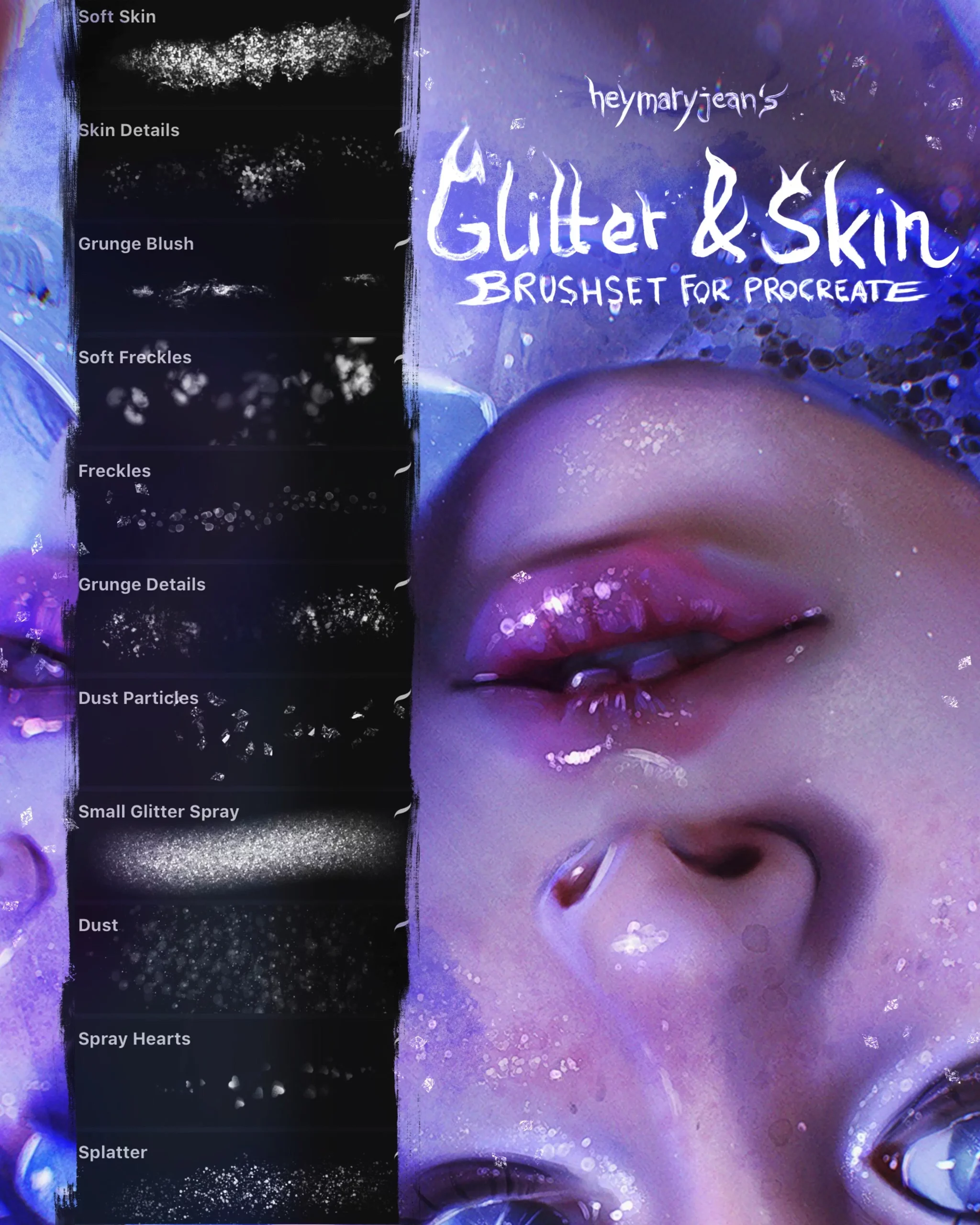 Glitter & Skin Brushset for Procreate
