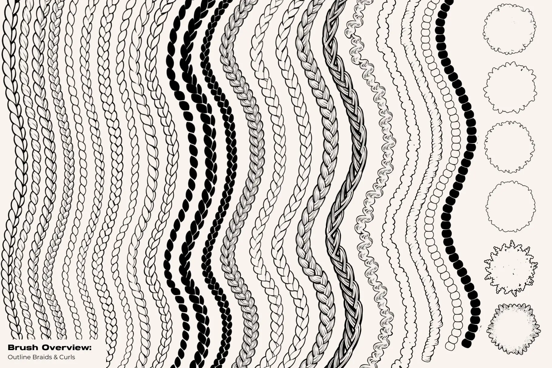 Outline hair vol. 2 brushset procreate 2 outline hair vol. 2 brushset procreate (1) 83161