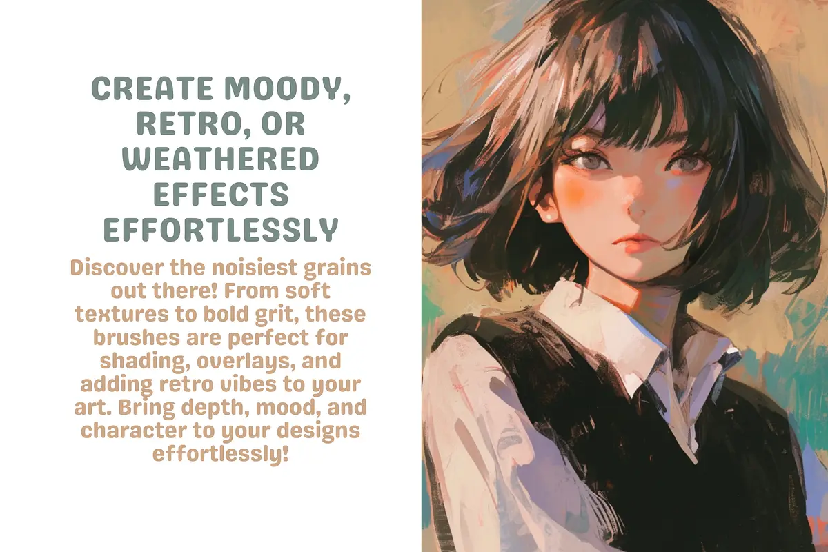 Procreate Noisy Grain Texture Brush 5 procreate noisy grain texture brush2 82472