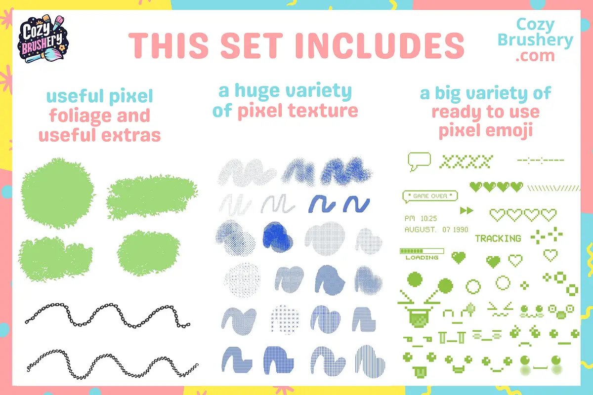 Procreate Perfect Pixel Brushes 6 procreate perfect pixel brushes05 82529