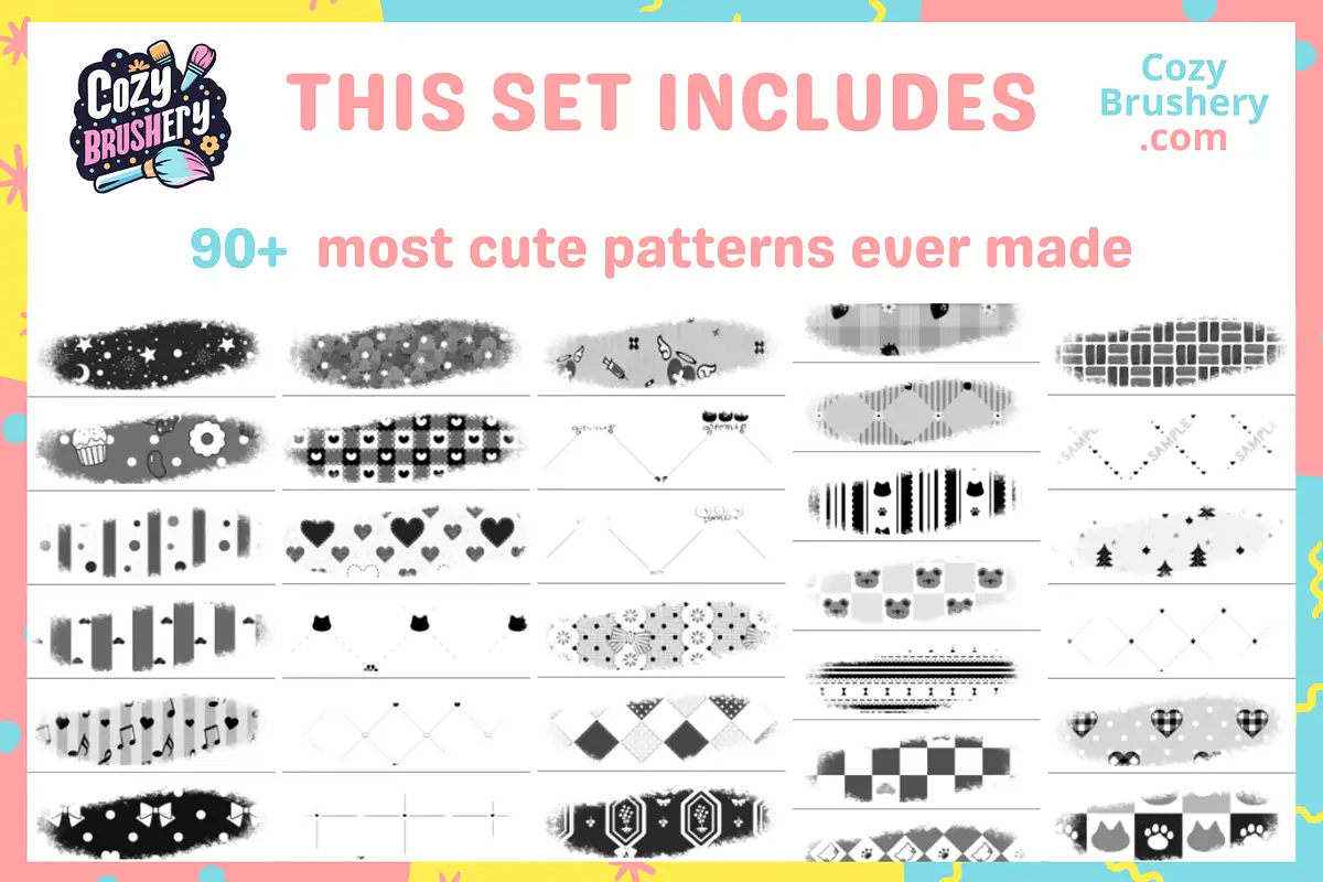Procreate Seamless Pattern Brushes 6 procreate seamless pattern brushes4 82437