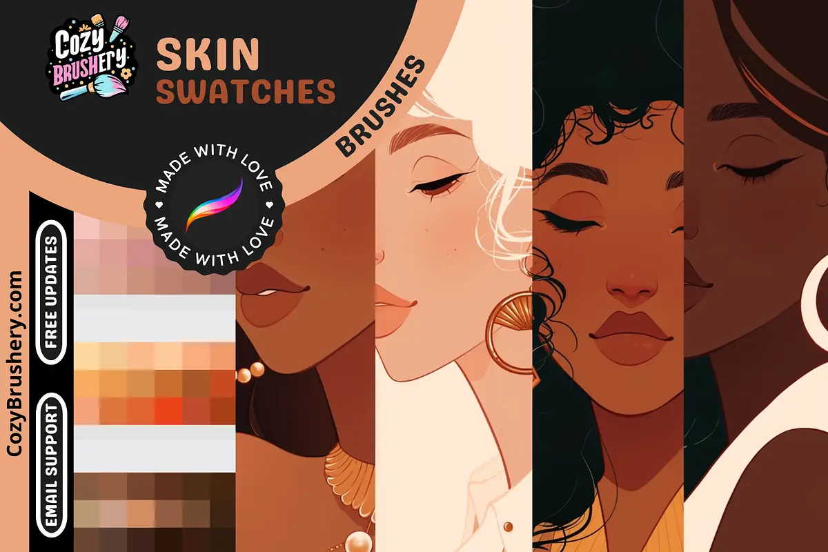Procreate Skin Tone Swatches Palette