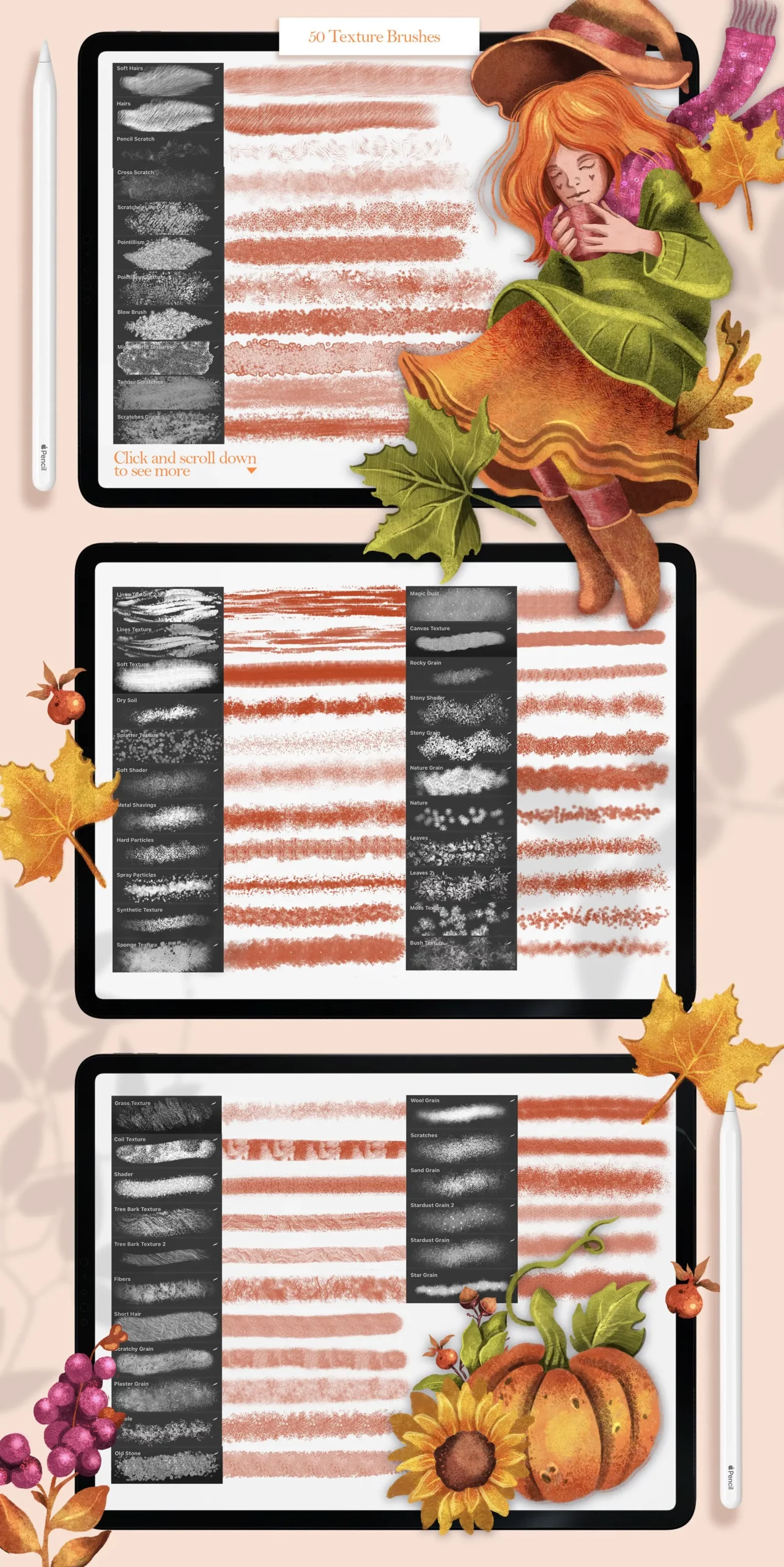 Texture brushset for procreate 4 texture and grain procreate brushes3 81933