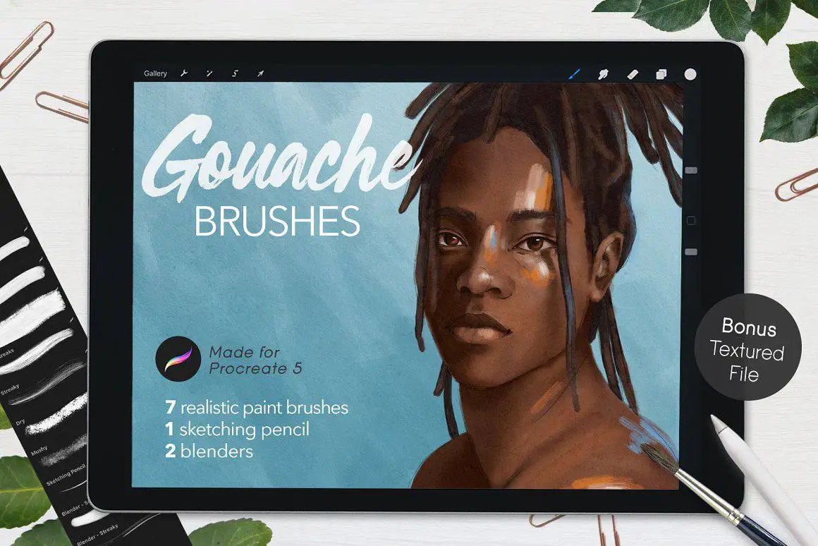 Ultimate gouache brushes procreate