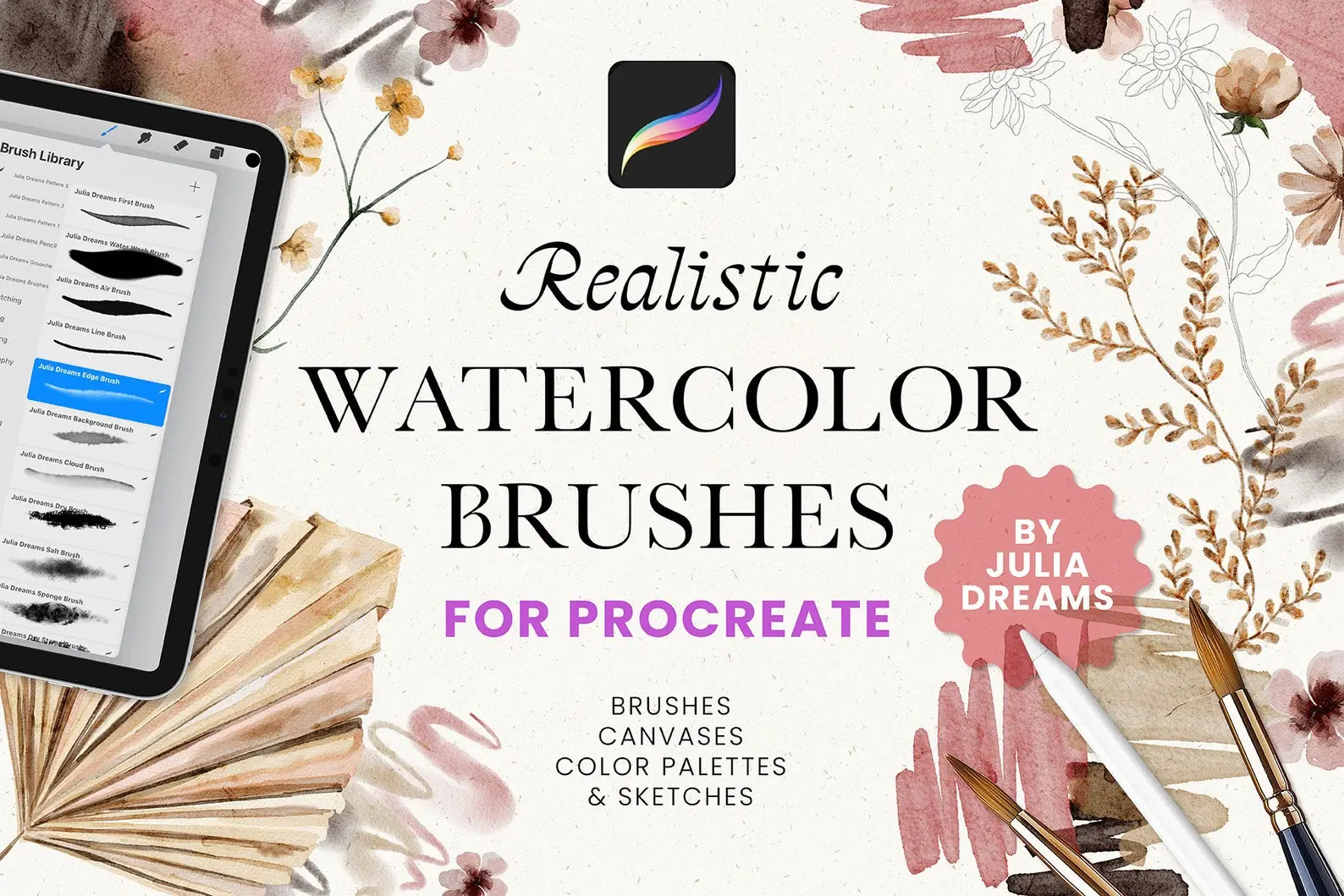 Watercolor brushes procreate