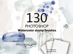 130 watercolor brushes for photoshop1 84380