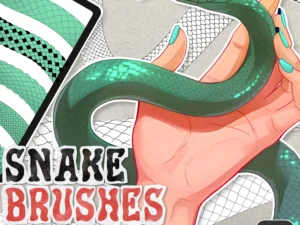 50 snake brushes for procreate, scales, textures, stamps01 84255