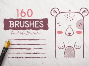 160 ink doodle vector brushes1 84715