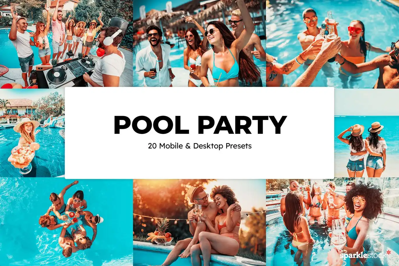 20 Pool Party Lightroom Presets & LUTs