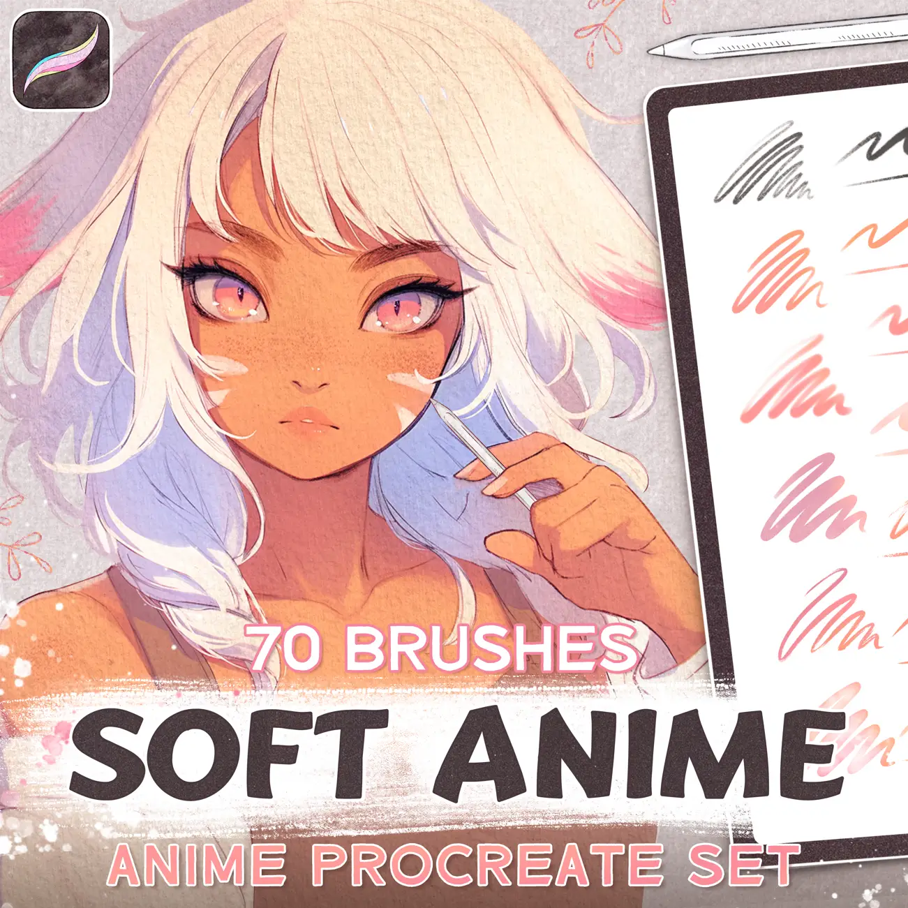 70+ Anime Soft Style Brushes for Procreate