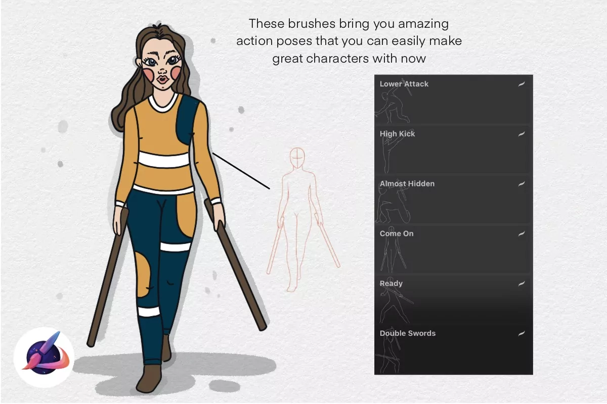 Action Poses Brush Set Vol 2 2 action poses brush set vol 22 84461