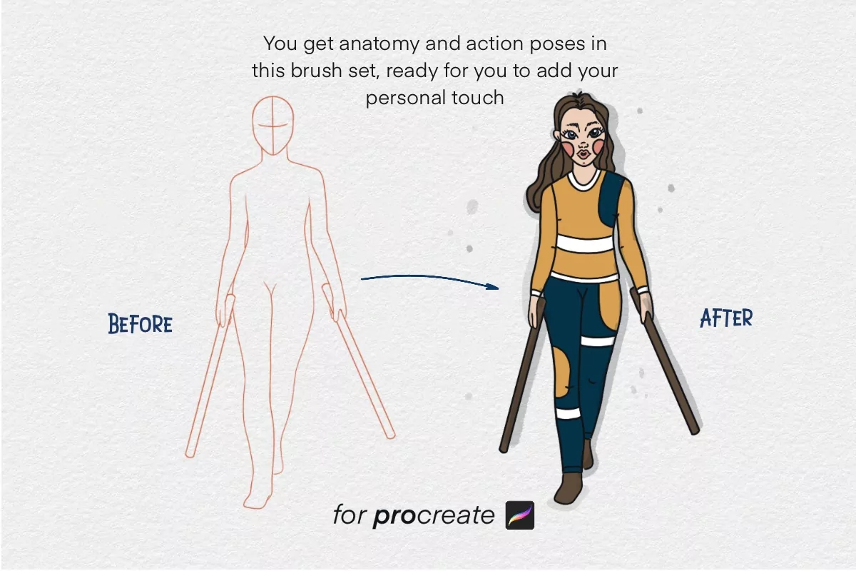 Action Poses Brush Set Vol 2 6 action poses brush set vol 23 84462