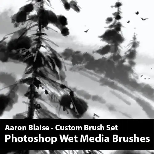 Adobe Photoshop Aaron Blaise Brush Stamps Bundle - 13 Packs 5 aaron blaise custom photoshop wet media brushes1 84509