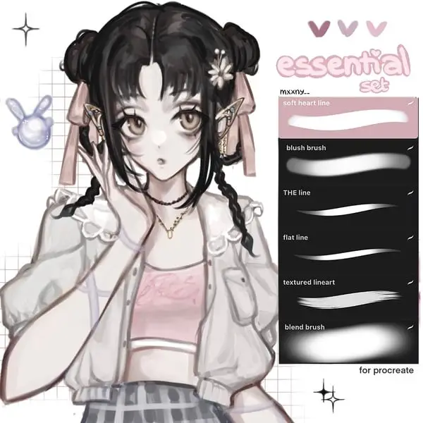 anime pack + essential pack BUNDLE (procreate) 4 anime pack + essential pack bundle (procreate)5 84758